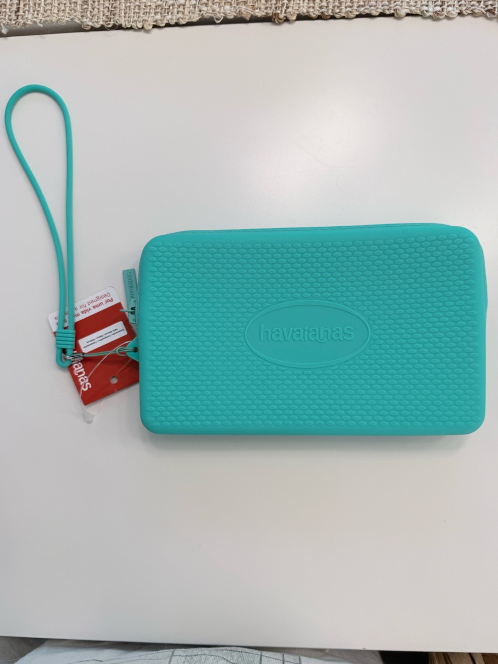 Havaianas Turquoise Silicone Tablet Sleeve with Wrist Strap